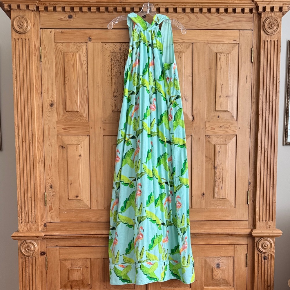 Tropical Green Maxi Dress